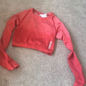 Ombré long sleeve workout top